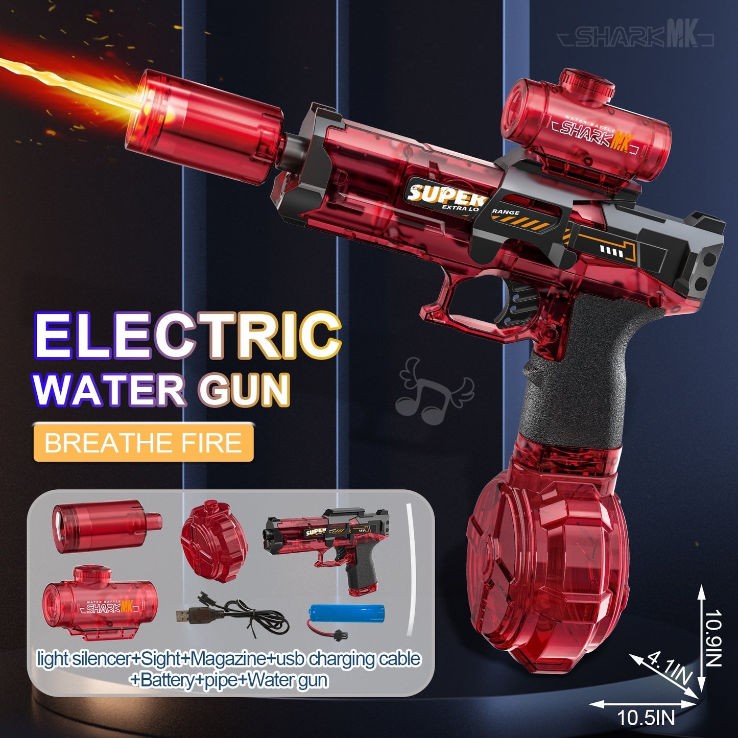 LED Lights Electric Water Guns