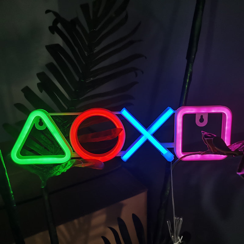 Playstation LED Game Symbol Neon Light Modeling Light Color Light