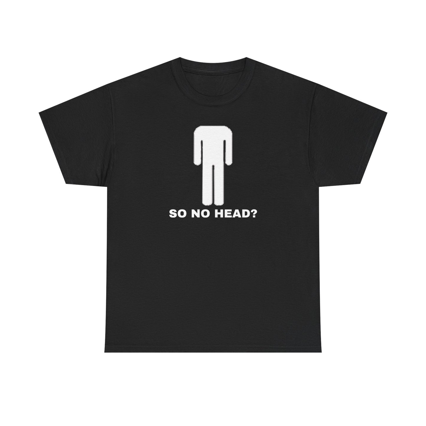 So No Head? Menswear Vintage Blank Unisex Heavy Cotton Tee T shirt