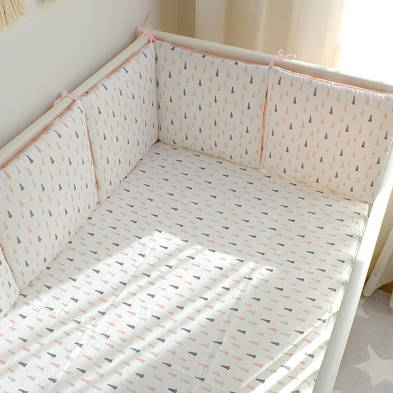 Cartoon embroidered cotton bumper bed cover