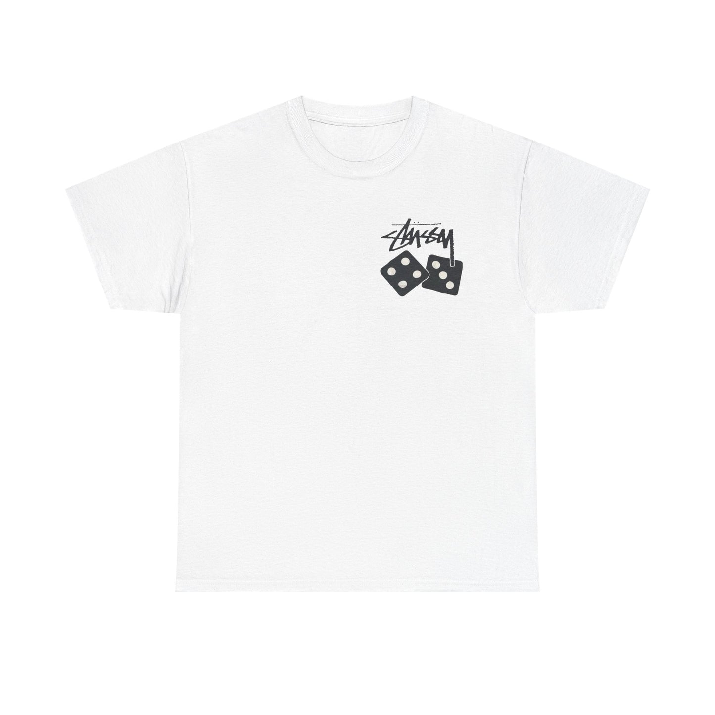 Stussy Dice Menswear Vintage Blank Unisex Heavy Cotton Tee T shirt