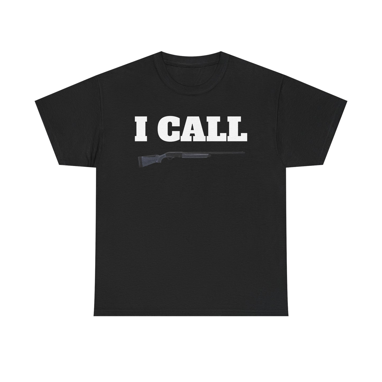 Unisex Heavy Cotton Tee with Bold 'I CALL SHOTGUN' Design, Casual Wear, Gift for Outdoors Enthusiasts, Hunting Shirt, Everyday Tee