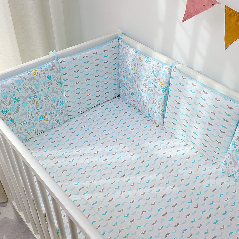 Cartoon embroidered cotton bumper bed cover