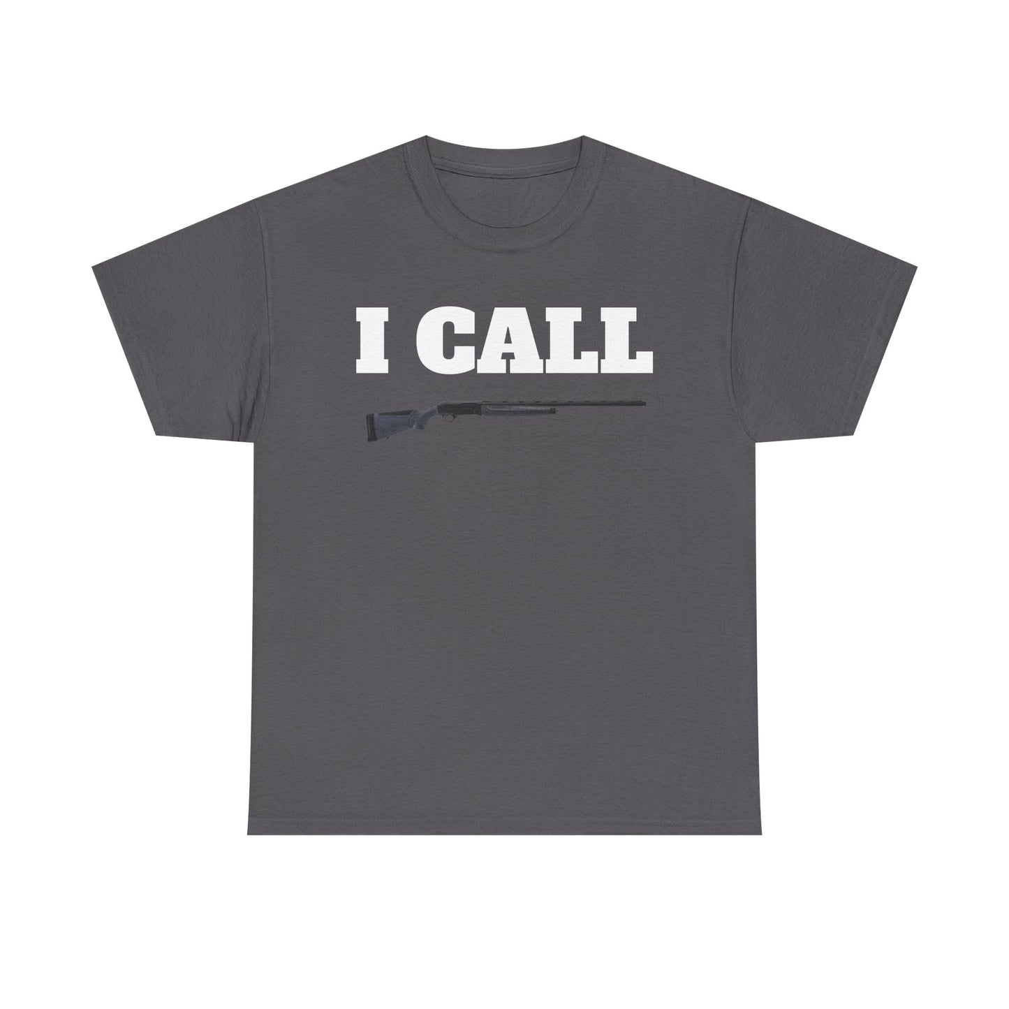 Unisex Heavy Cotton Tee with Bold 'I CALL SHOTGUN' Design, Casual Wear, Gift for Outdoors Enthusiasts, Hunting Shirt, Everyday Tee