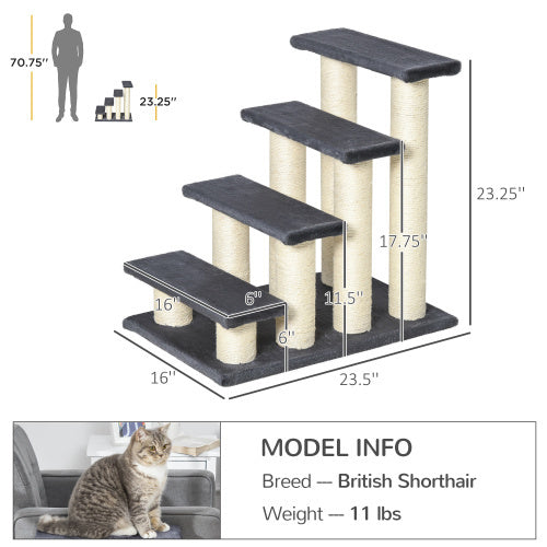 Cat Tree With 4 Steps For High Beds Couch
