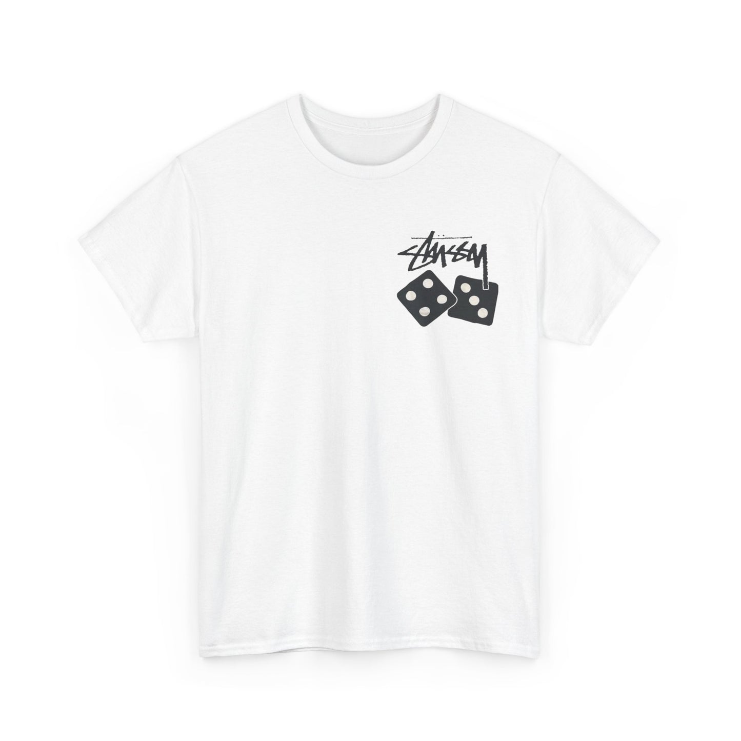 Stussy Dice Menswear Vintage Blank Unisex Heavy Cotton Tee T shirt