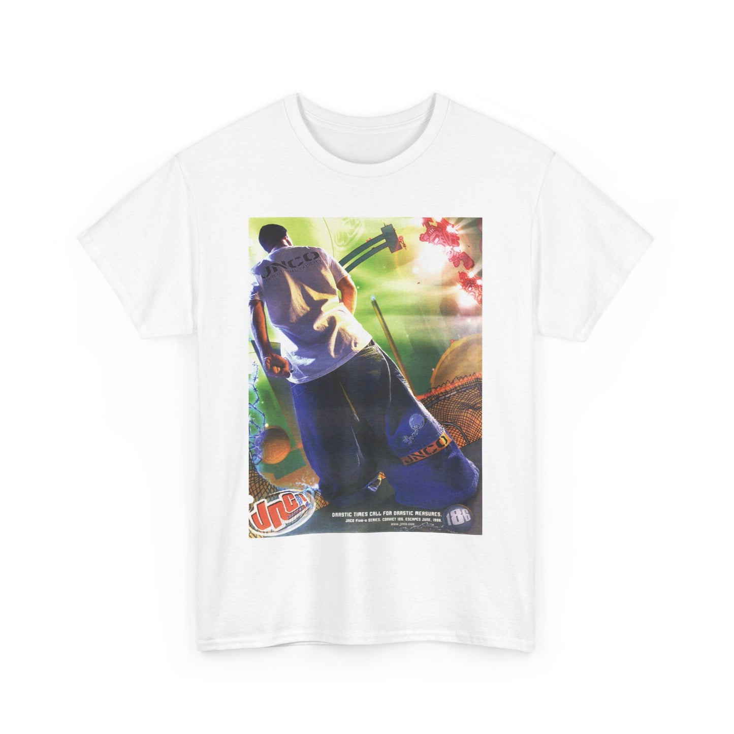 JNCO Early 2000s Advertisement Menswear Vintage Blank Unisex Heavy Cotton Tee T shirt