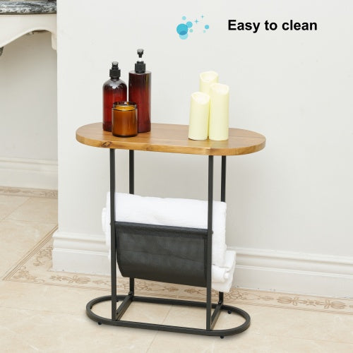 Acacia Oval Small Side Tables Living Room Small Space With Organizer Storage Space