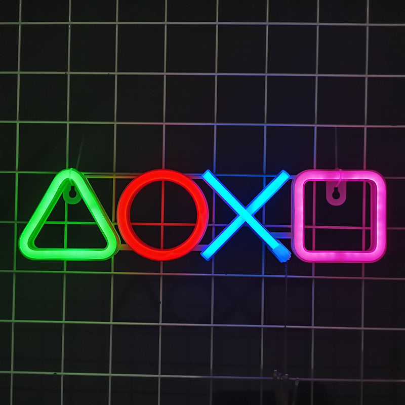 Playstation LED Game Symbol Neon Light Modeling Light Color Light