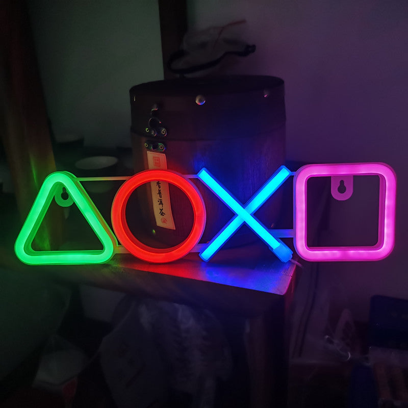 Playstation LED Game Symbol Neon Light Modeling Light Color Light