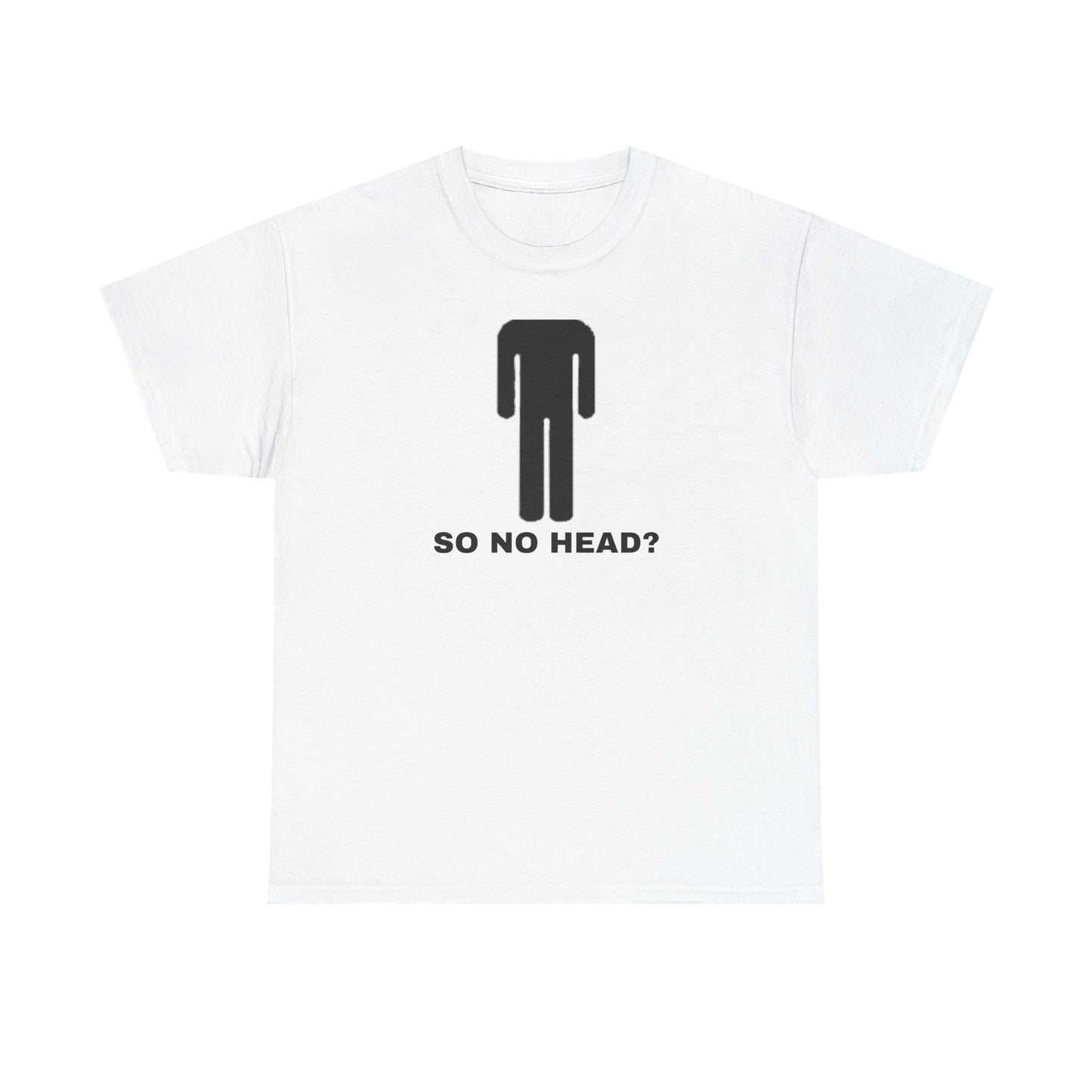So No Head? Menswear Vintage Blank Unisex Heavy Cotton Tee T shirt