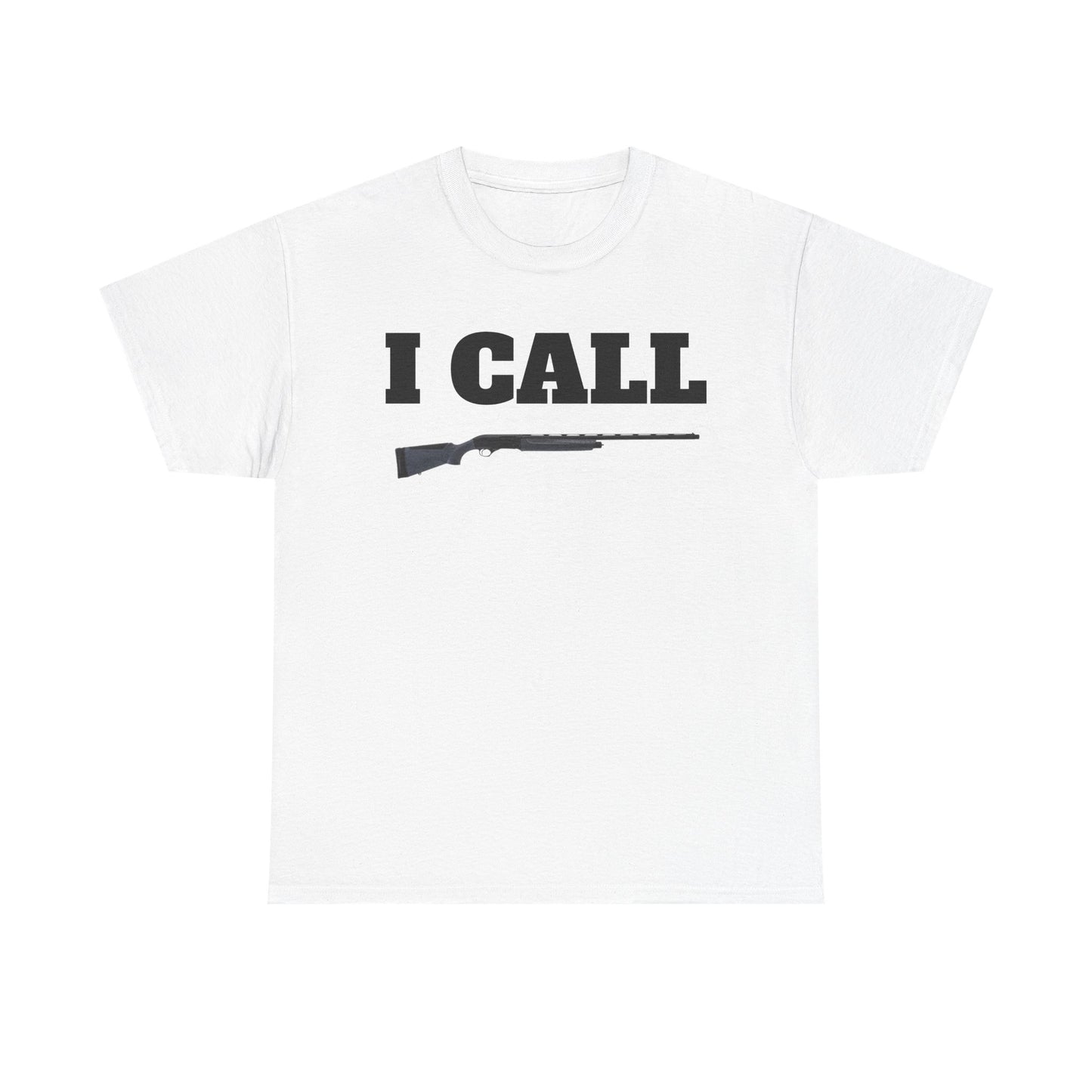 Unisex Heavy Cotton Tee with Bold 'I CALL SHOTGUN' Design, Casual Wear, Gift for Outdoors Enthusiasts, Hunting Shirt, Everyday Tee