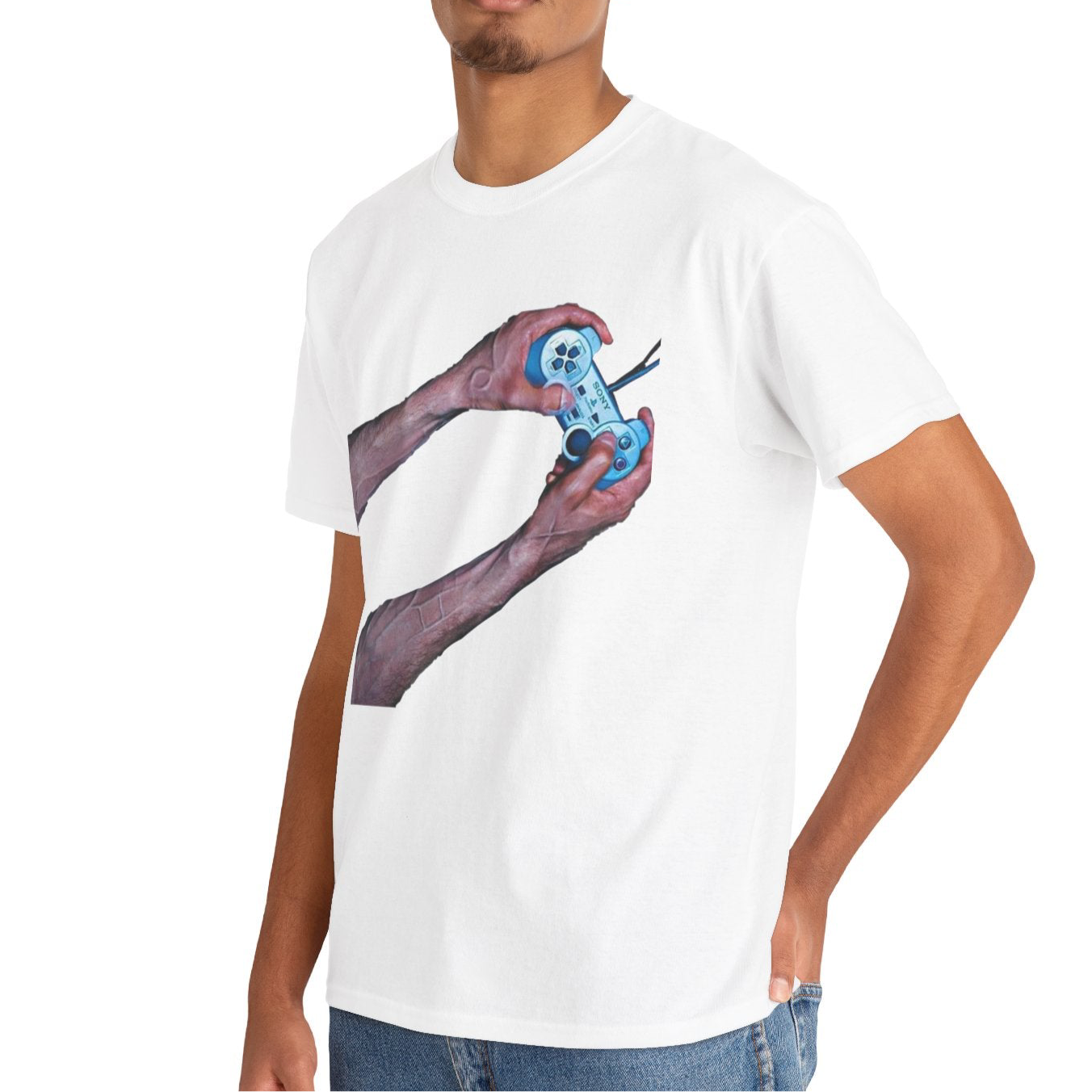 PS2 Advertisement Blank Unisex Heavy Cotton Tee