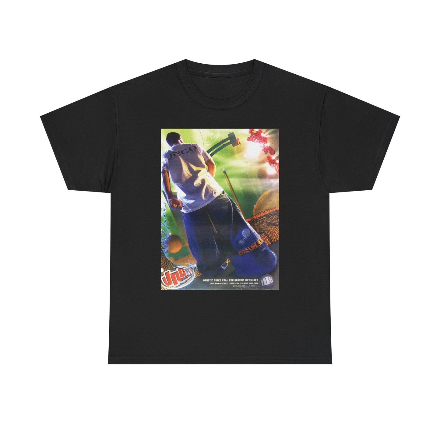 JNCO Early 2000s Advertisement Menswear Vintage Blank Unisex Heavy Cotton Tee T shirt