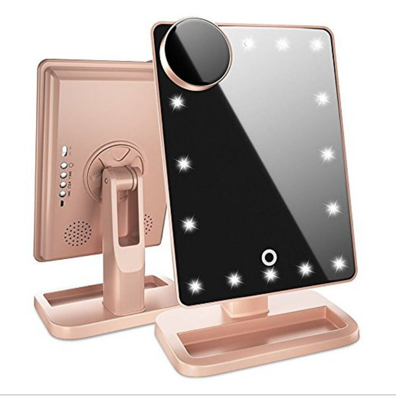 Touch Screen Makeup Mirror With LED ,Bluetooth, Music Speaker, 10X Magnifying. Mirrors Lights