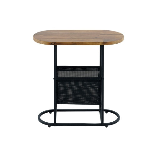 Acacia Oval Small Side Tables Living Room Small Space With Organizer Storage Space