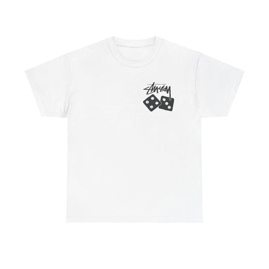 Stussy Dice Menswear Vintage Blank Unisex Heavy Cotton Tee T shirt