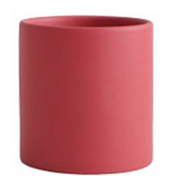 Nordic Industrial Style Colorful Ceramic Flowerpot/Cylindrical Shape Flower Pot