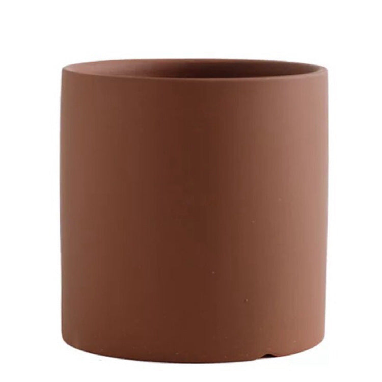 Nordic Industrial Style Colorful Ceramic Flowerpot/Cylindrical Shape Flower Pot