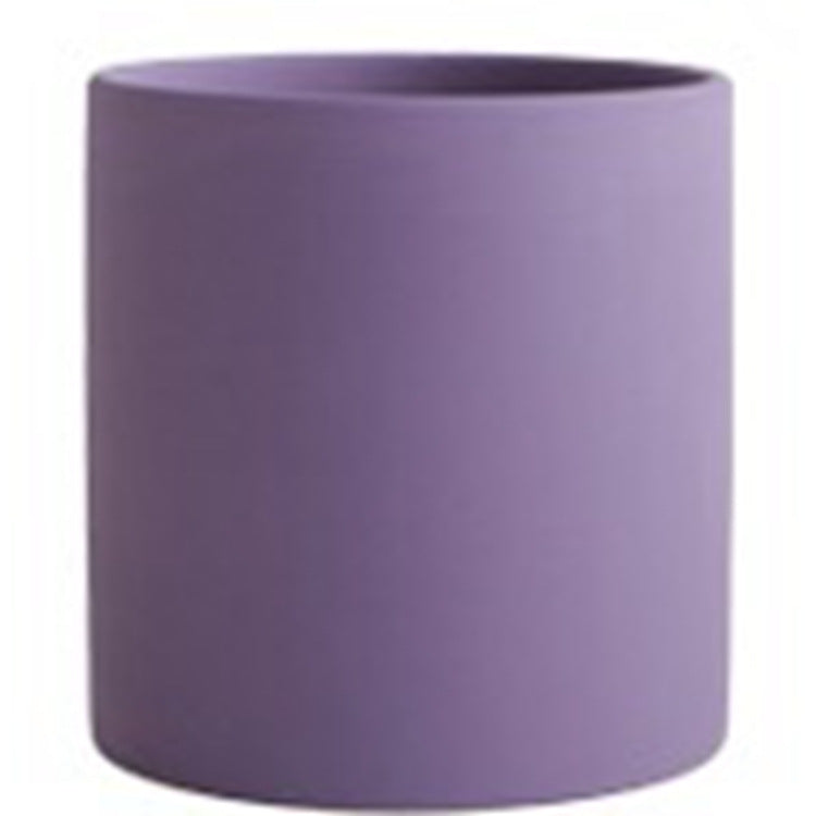 Nordic Industrial Style Colorful Ceramic Flowerpot/Cylindrical Shape Flower Pot