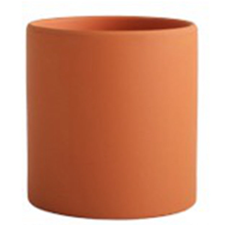 Nordic Industrial Style Colorful Ceramic Flowerpot/Cylindrical Shape Flower Pot