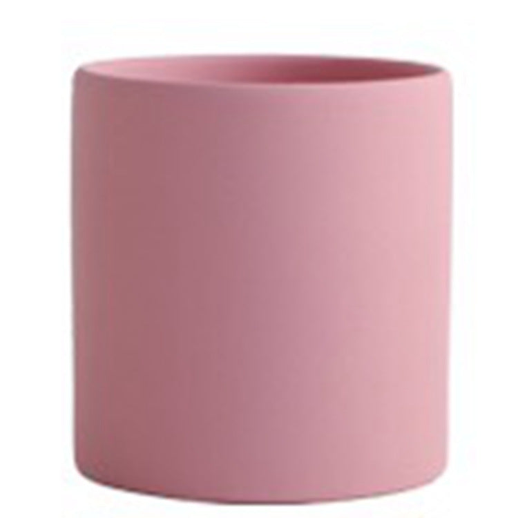 Nordic Industrial Style Colorful Ceramic Flowerpot/Cylindrical Shape Flower Pot