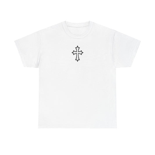 Cross Christian Menswear Vintage Blank Unisex Heavy Cotton Tee T shirt