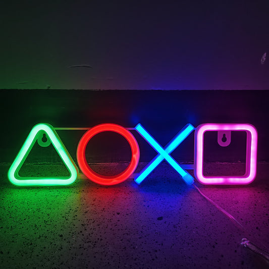 Playstation LED Game Symbol Neon Light Modeling Light Color Light