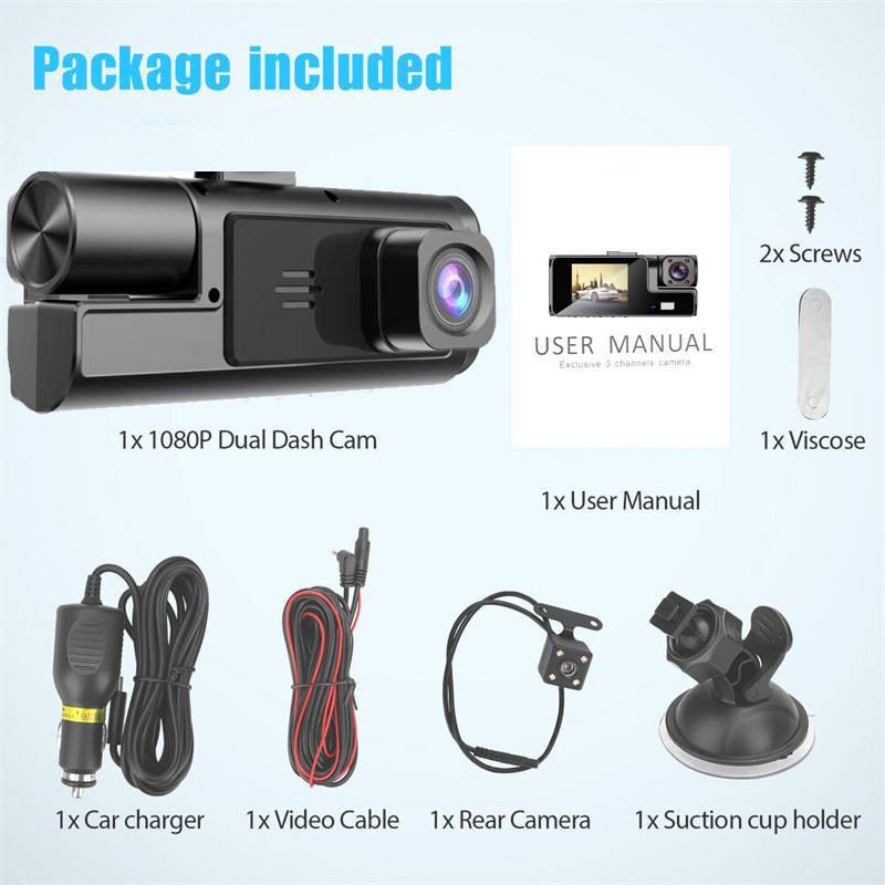 Dash Cam Car HD 1080P Front and Rear